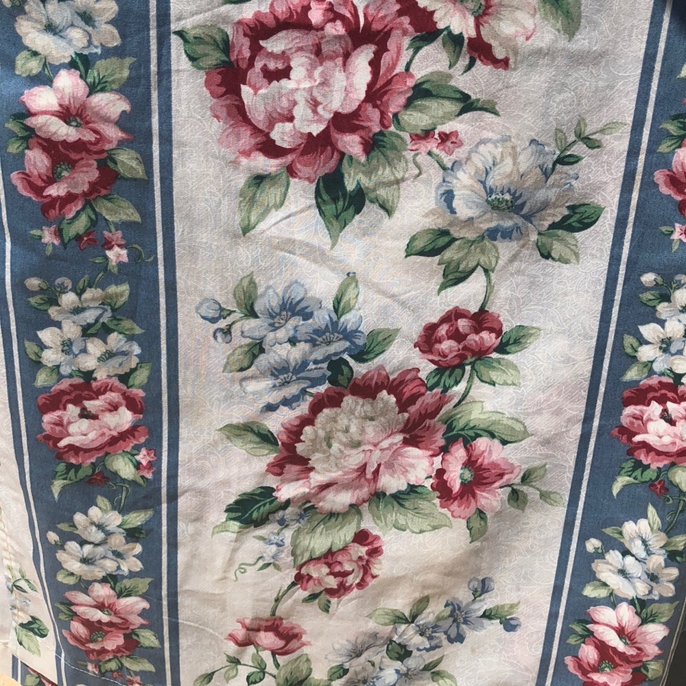 Waverly Pleasant Valley Floral Shower Curtain Floral Roses no package